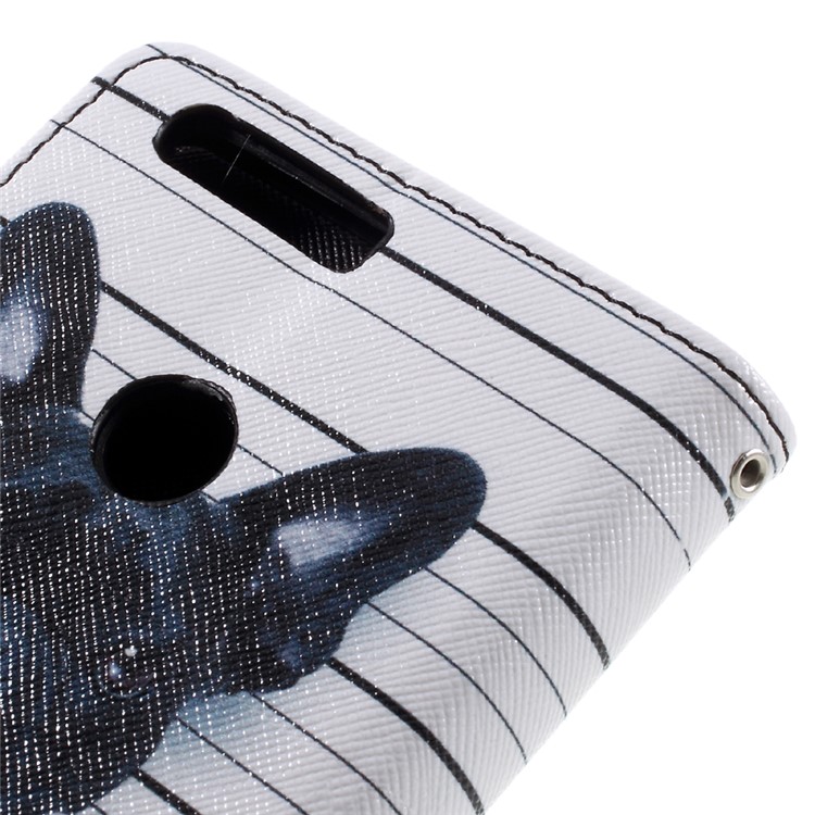 Patterned Leather Flip Cover for Huawei Honor 8 - Dog and Dot Not Touch My Phone-9