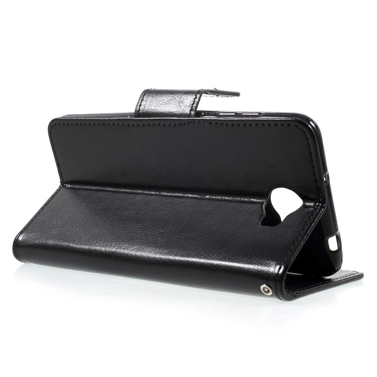 Durable Leather Wallet Stand Case for Huawei Y5II / Y5 II / Honor 5 - Black-3