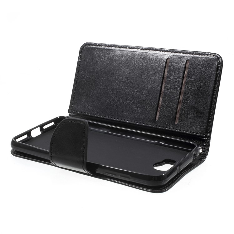 Durable Leather Wallet Stand Case for Huawei Y5II / Y5 II / Honor 5 - Black-5