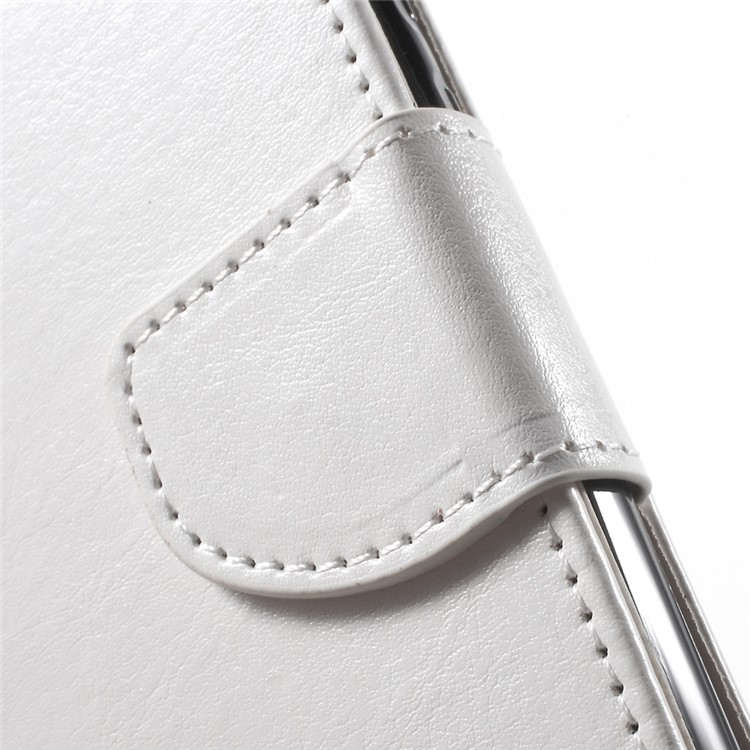 Durable Leather Wallet Stand Cover for Huawei Y5II / Y5 II / Honor 5 - White-7