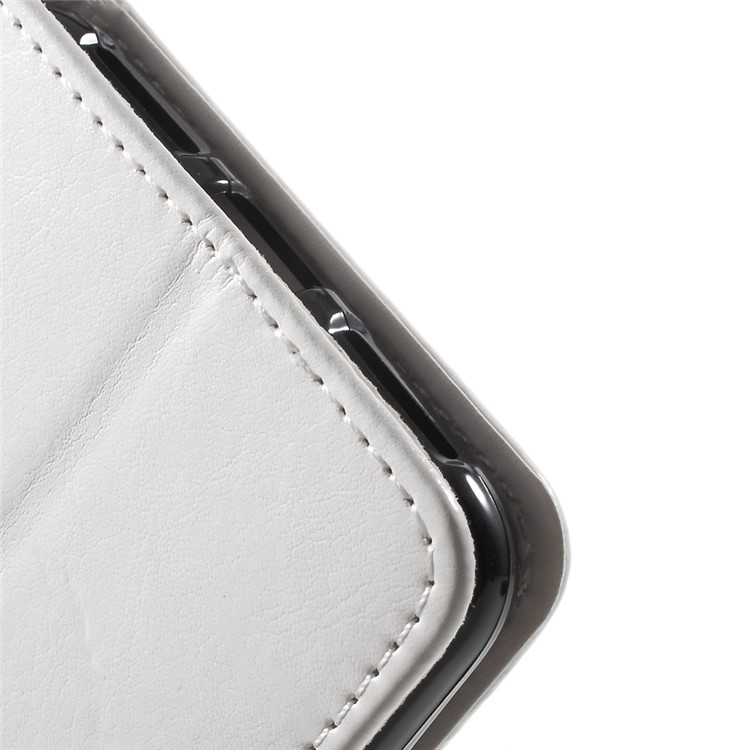 Durable Leather Wallet Stand Cover for Huawei Y5II / Y5 II / Honor 5 - White-8