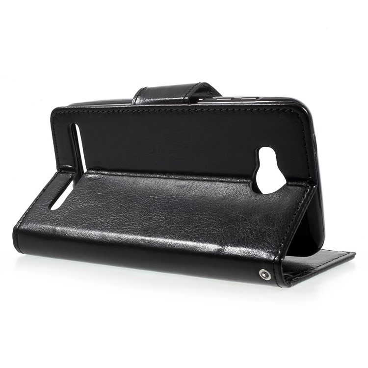 Protective Wallet Stand Leather Case for Huawei Huawei Y3II / Y3 II - Black-3