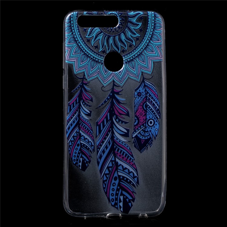 Ultra-thin TPU Gel Patterned Back Cover for Huawei Honor 8 - Feather Dream Catcher-1