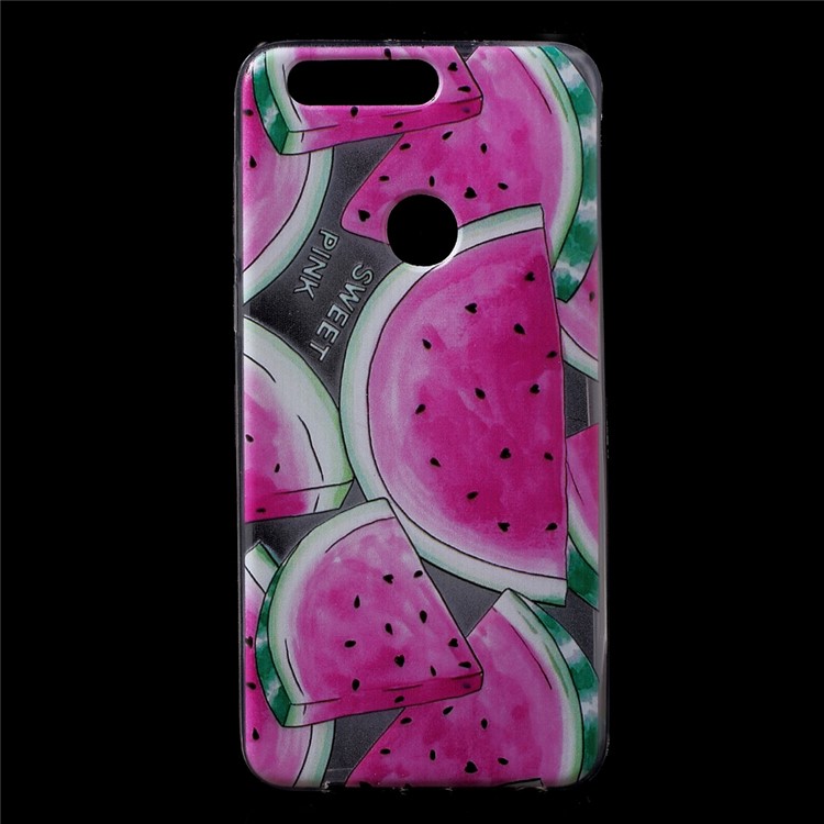 Ultra-thin TPU Gel Patterned Back Shell for Huawei Honor 8 - Watermelon Pattern-1