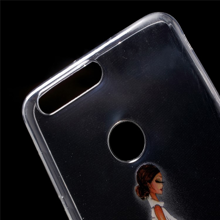 Patterned Ultra-thin TPU Gel Back Shield Shell for Huawei Honor 8 - Fashion Lady-5
