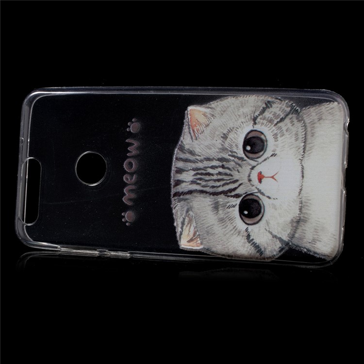 Patterned TPU Ultra-thin Gel Back Cover for Huawei Honor 8 - Adorable Cat-2