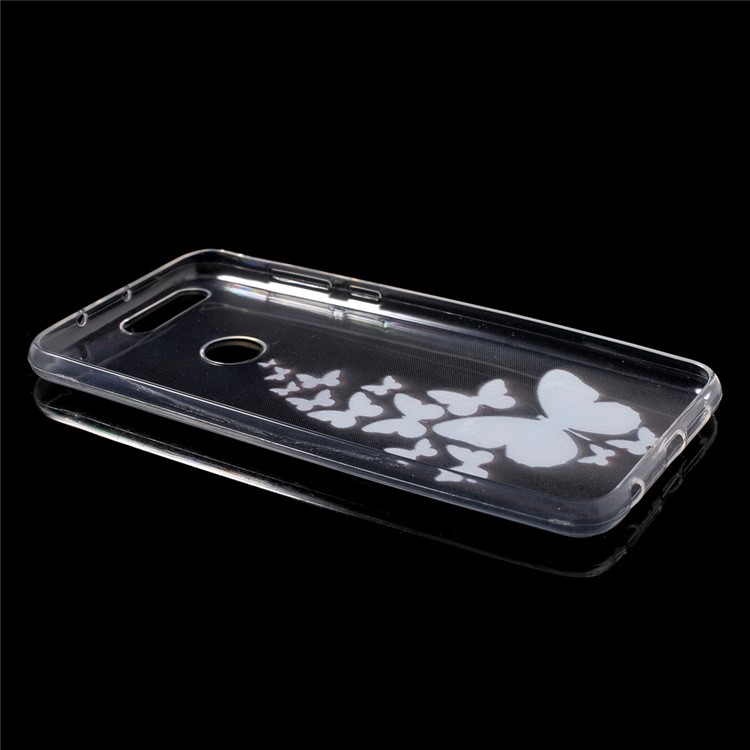 Pattern Printing TPU Ultra-thin Back Shell for Huawei Honor 8 - Red Butterflies-3