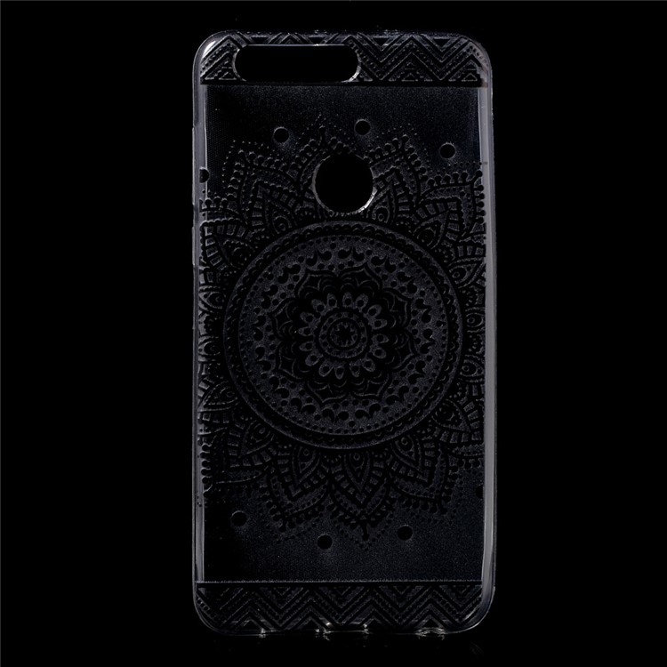 Pattern Printing TPU Ultra-thin Soft Back Case for Huawei Honor 8 - Mandala Flower-1
