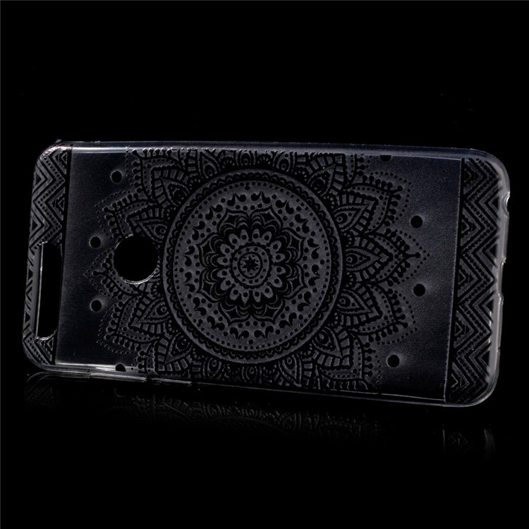 Pattern Printing TPU Ultra-thin Soft Back Case for Huawei Honor 8 - Mandala Flower-2