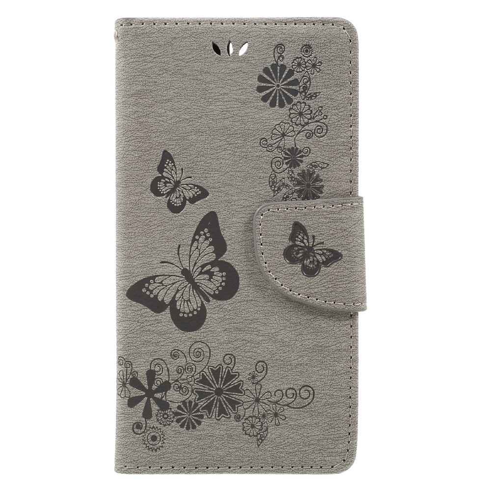 Imprinted Leather Wallet Stand Cover for Huawei Honor 8 - Black-3
