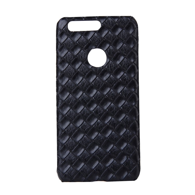 Leather Coated Hard Plastic Phone Shell for Huawei Honor 8 - Woven Pattern-2