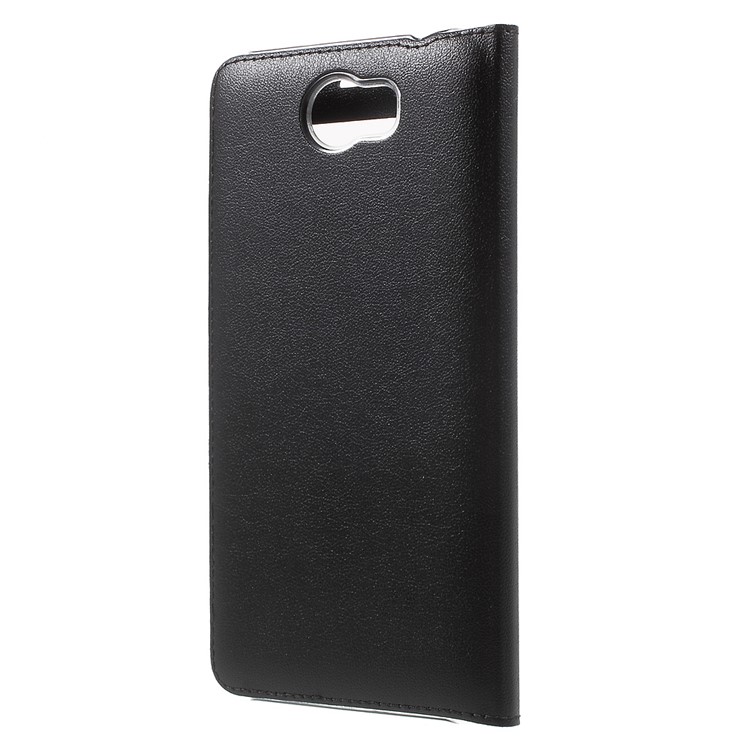 Dual View Window Flip Leather Case for Huawei Honor Y5II / Y5 II / Honor 5 - Black-3