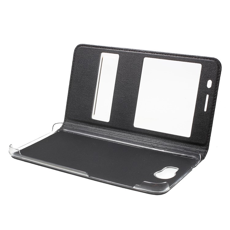 Dual View Window Flip Leather Case for Huawei Honor Y5II / Y5 II / Honor 5 - Black-6