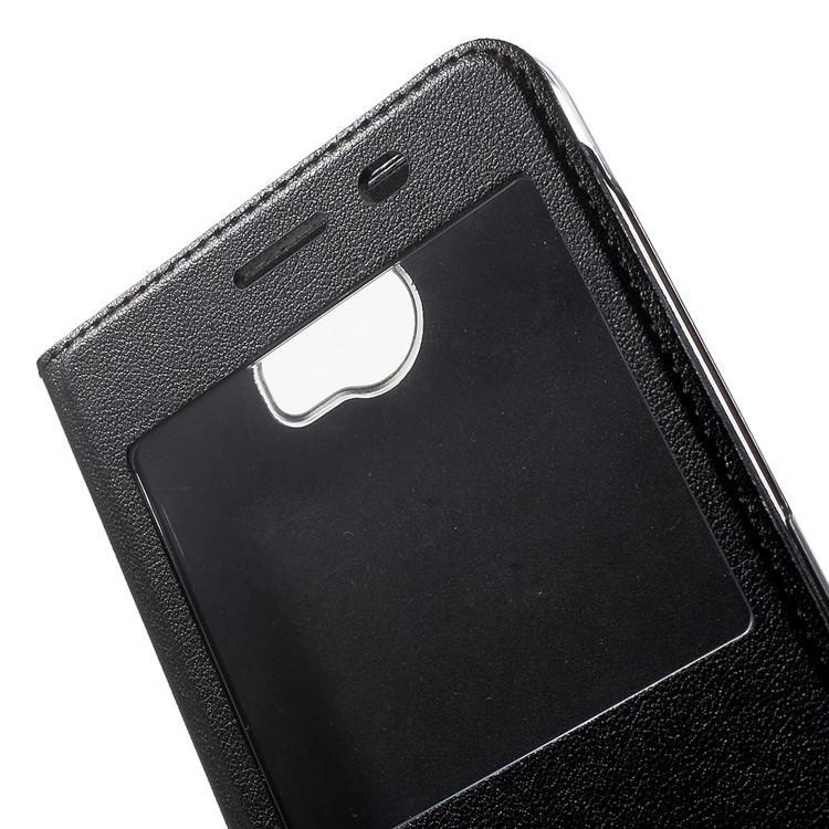 Dual View Window Flip Leather Case for Huawei Honor Y5II / Y5 II / Honor 5 - Black-8