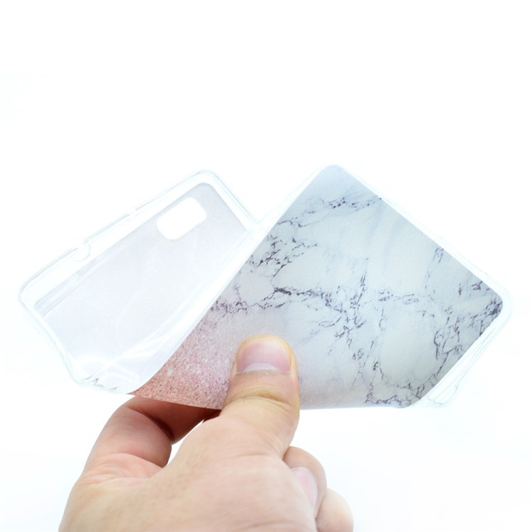 Soft TPU Protection Cover for Huawei Ascend P8 Lite - Glitter Marble Pattern-4