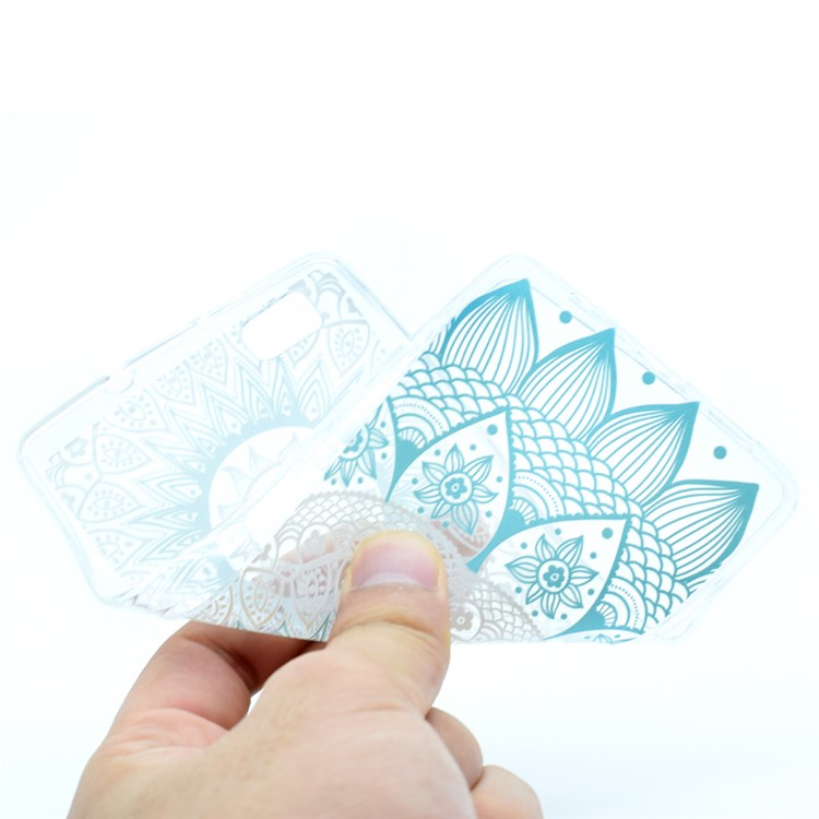 Patterned TPU Skin Case Cover for Huawei Ascend P8 Lite - Henna Flower-4