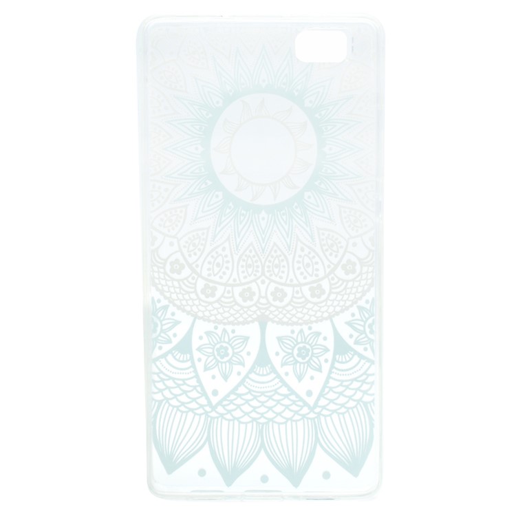 Patterned TPU Skin Case Cover for Huawei Ascend P8 Lite - Henna Flower-5