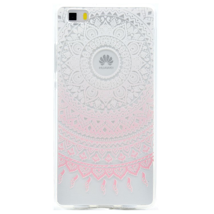 Patterned TPU Case Protector for Huawei Ascend P8 Lite - Mandala Flower-1