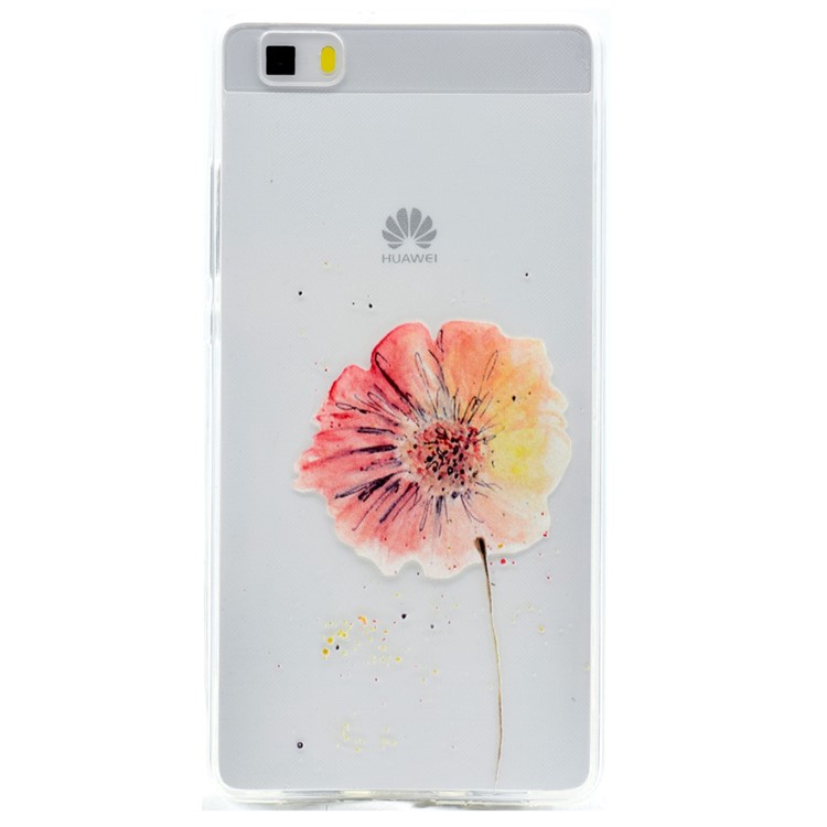 TPU Gel Skin Patterned Cover for Huawei Ascend P8 Lite - Fresh Flower-1