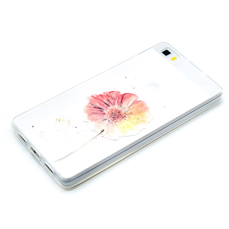 TPU Gel Skin Patterned Cover for Huawei Ascend P8 Lite - Fresh Flower-2