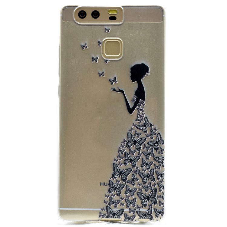 Flexible TPU Case Cover for Huawei P9 - Dandelion Pattern-1