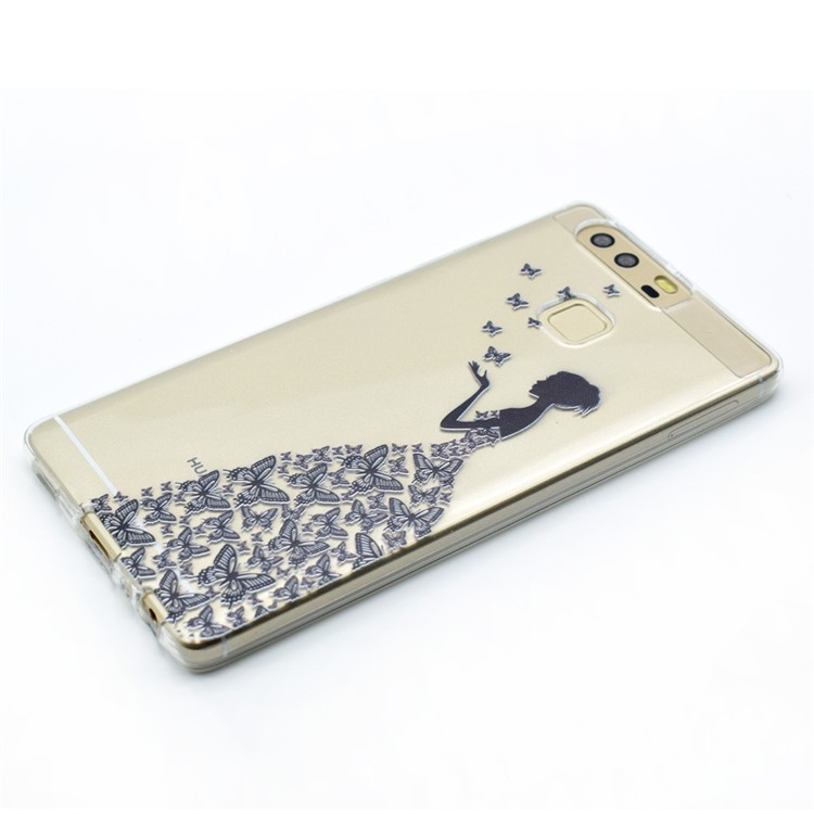 Flexible TPU Case Cover for Huawei P9 - Dandelion Pattern-2