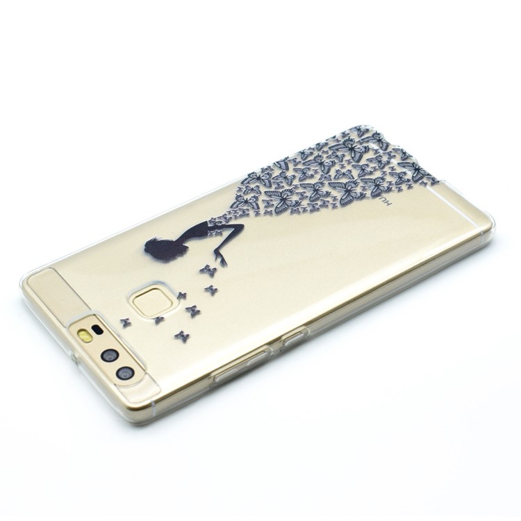 Flexible TPU Case Cover for Huawei P9 - Dandelion Pattern-3