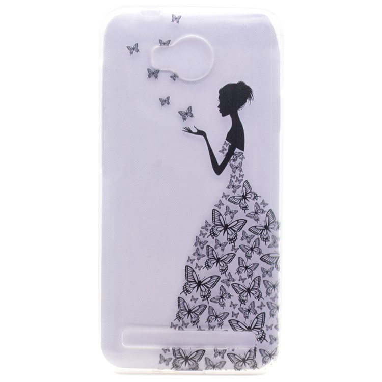 Patterned TPU Gel Cover for Huawei Y3II / Y3 II - Butterfly Fairy-1