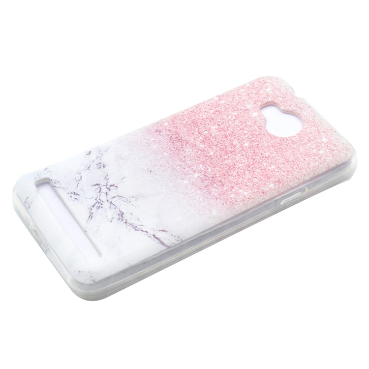 Patterned TPU Gel Case for Huawei Y3II / Y3 II - Marble and Glitter Pattern-2