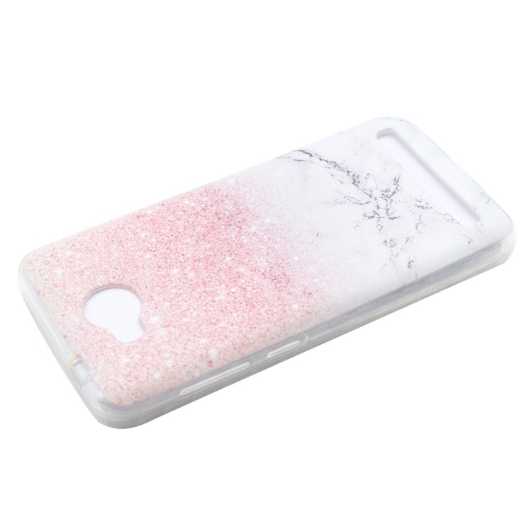 Patterned TPU Gel Case for Huawei Y3II / Y3 II - Marble and Glitter Pattern-3