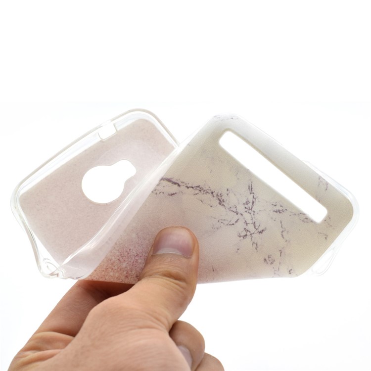Patterned TPU Gel Case for Huawei Y3II / Y3 II - Marble and Glitter Pattern-5