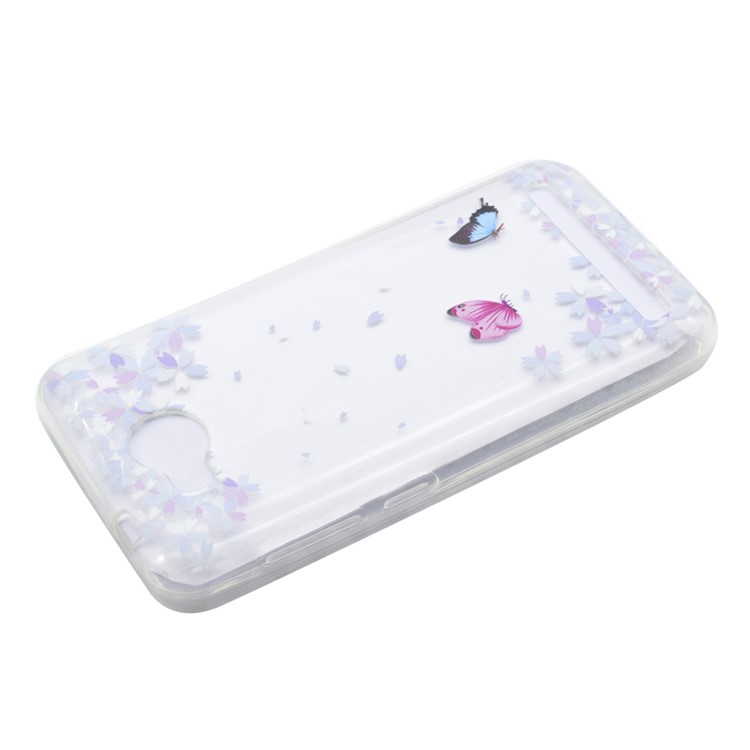 Patterned Clear TPU Cover for Huawei Y3II / Y3 II - Butterflies and Florets-3