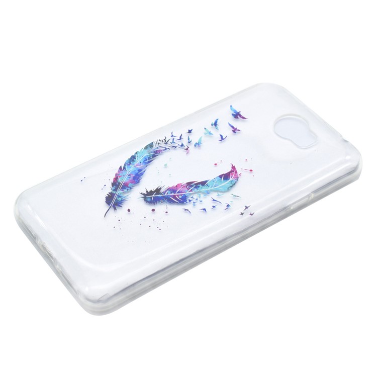Soft TPU Gel Case for Y5II / Y5 II - Colorized Feather-2