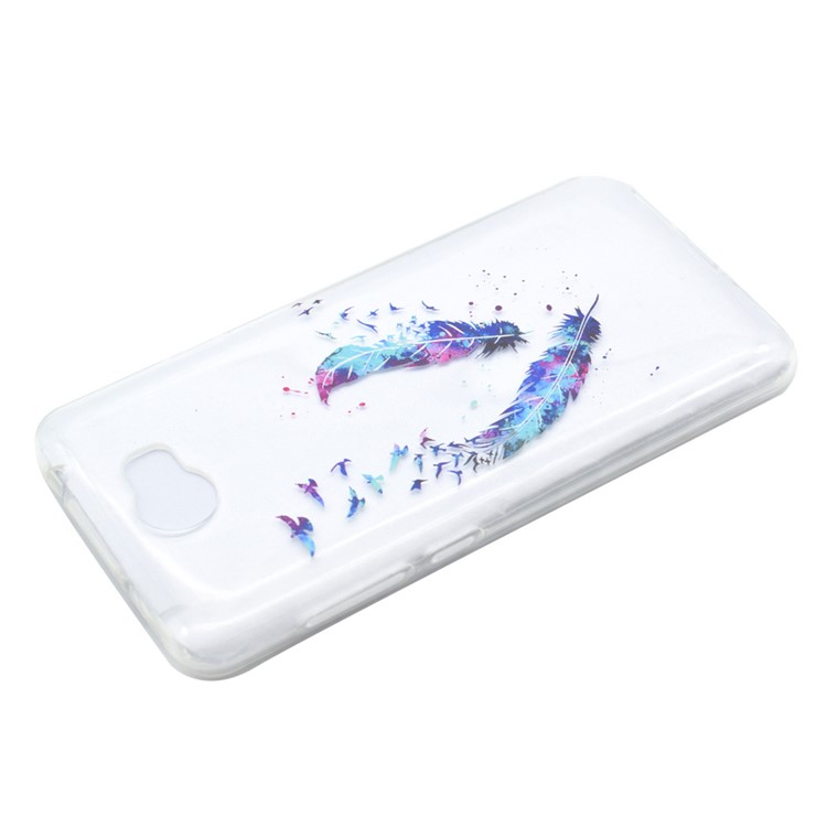 Soft TPU Gel Case for Y5II / Y5 II - Colorized Feather-3