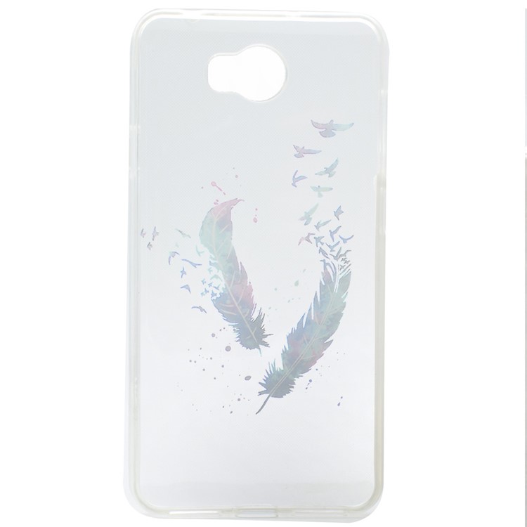 Soft TPU Gel Case for Y5II / Y5 II - Colorized Feather-4