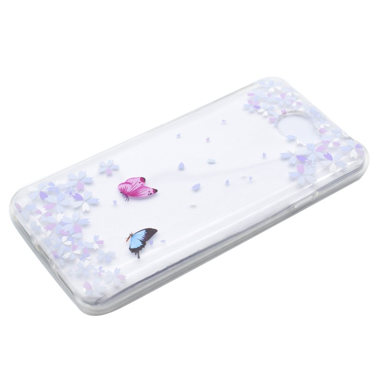 Soft TPU Cover Case for Y5II / Y5 II - Flowers and Butterflies-2