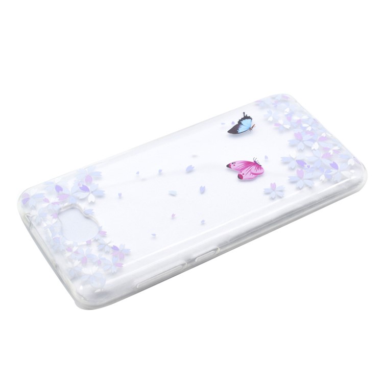 Soft TPU Cover Case for Y5II / Y5 II - Flowers and Butterflies-3
