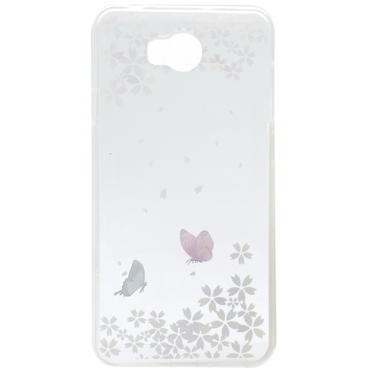 Soft TPU Cover Case for Y5II / Y5 II - Flowers and Butterflies-4