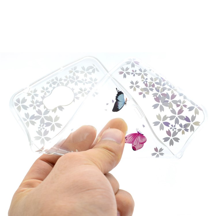 Soft TPU Cover Case for Y5II / Y5 II - Flowers and Butterflies-5