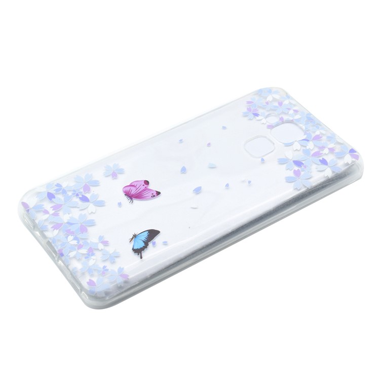 Pattern Printing Soft TPU Back Case for Huawei Honor 5C / GT3 - Butterflies and Flowers-2