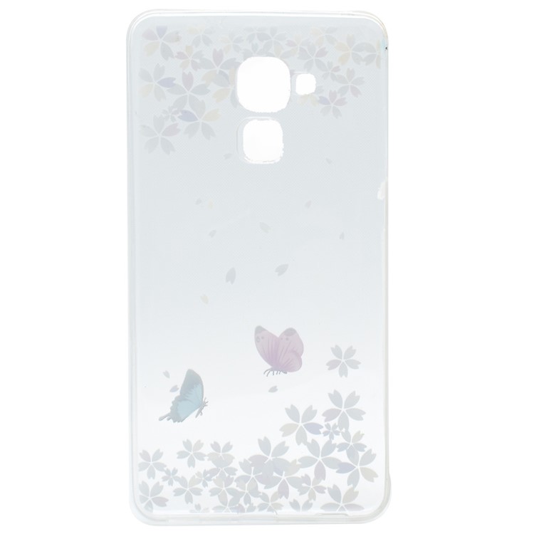 Pattern Printing Soft TPU Back Case for Huawei Honor 5C / GT3 - Butterflies and Flowers-4