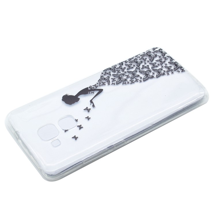 Pattern Printing Soft TPU Back Cover for Huawei Honor 5C / GT3 - Lady in Butterfly Dress-3