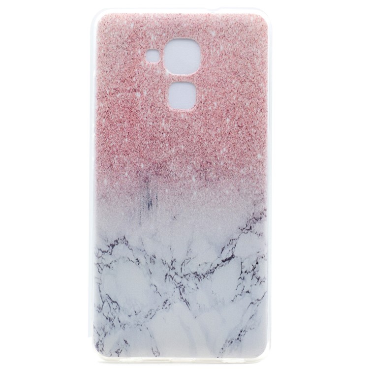 Pattern Printing Soft TPU Gel Cover for Huawei Honor 5C / GT3 - Glitter Marble Pattern-1
