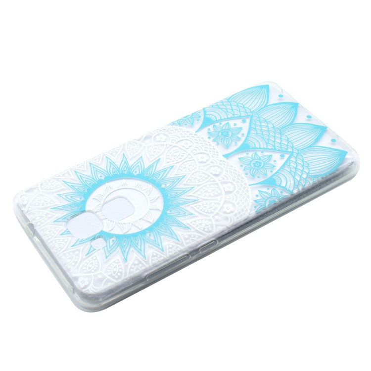 Pattern Printing TPU Flexible Shell for Huawei Honor 5C / GT3 - Blue Flower-3