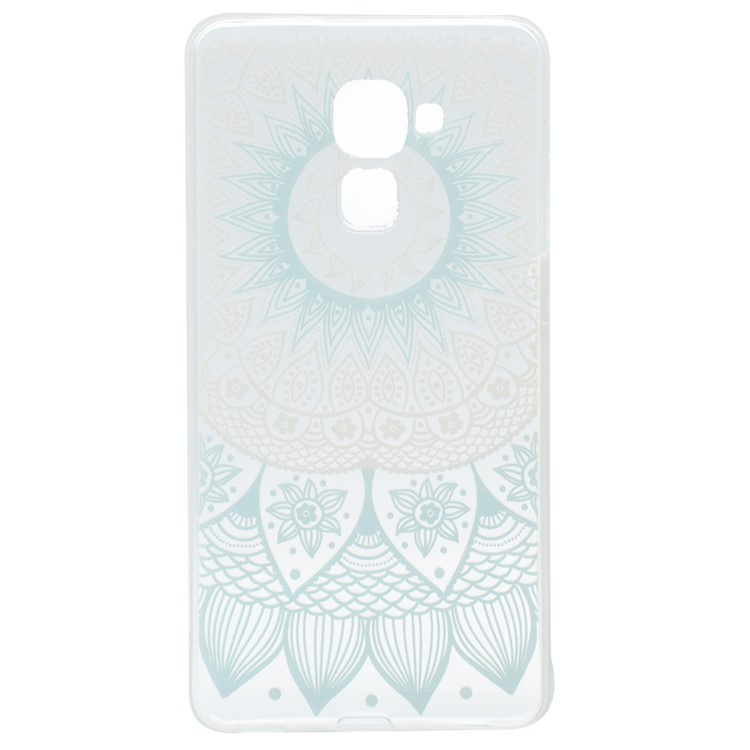 Pattern Printing TPU Flexible Shell for Huawei Honor 5C / GT3 - Blue Flower-4
