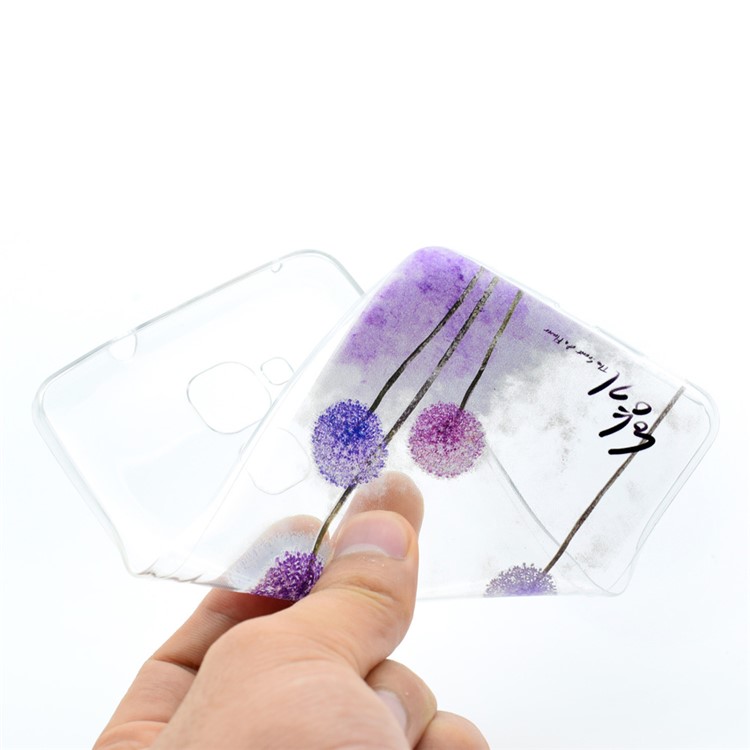 Pattern Printing TPU Jelly Cover for Huawei Honor 5C / GT3 - Purple Dandelions-5