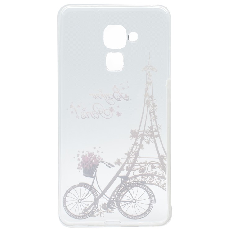 For Huawei Honor 5C / GT3 Patterned Soft TPU Case - Eiffel Tower and Bike-4