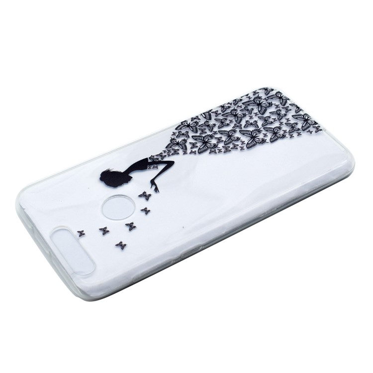 For Huawei Honor 8 Patterned TPU Gel Case Skin - Lady in Butterfly Dress-3