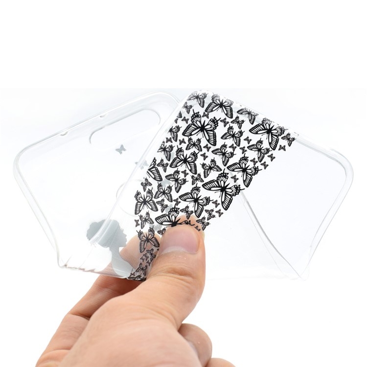 For Huawei Honor 8 Patterned TPU Gel Case Skin - Lady in Butterfly Dress-5