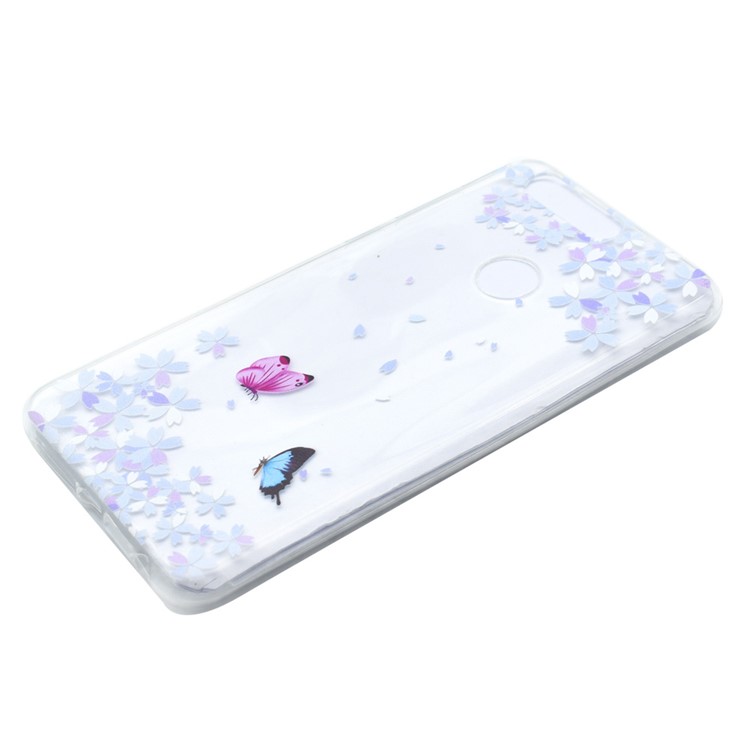 Soft TPU Patterned Case for Huawei Honor 8 - Butterflies and Flowers-2